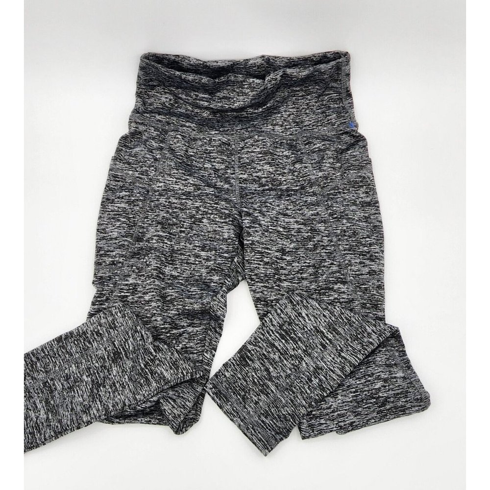 Womens Shein grey white print legging pants S 4 small stretch pant W Pockets